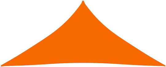 vidaXL Triangle Shade Sail Orange With Hoop & with PU Coating 4.5x4.5m made of Oxford fabric