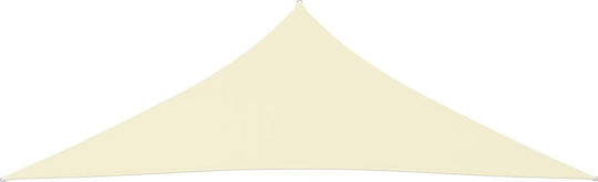 vidaXL Dreieck Sonnensegel Ecru Mit Hoop & mit PU-Beschichtung 4x4x5.8m hergestellt aus Oxford-Gewebe