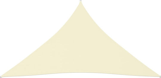 vidaXL Dreieck Sonnensegel Ecru Mit Hoop & mit PU-Beschichtung 4.5x4.5m hergestellt aus Oxford-Gewebe