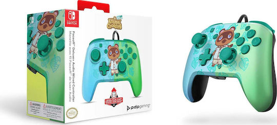 PDP Faceoff Deluxe+ Wired Gamepad for Switch Animal Crossing