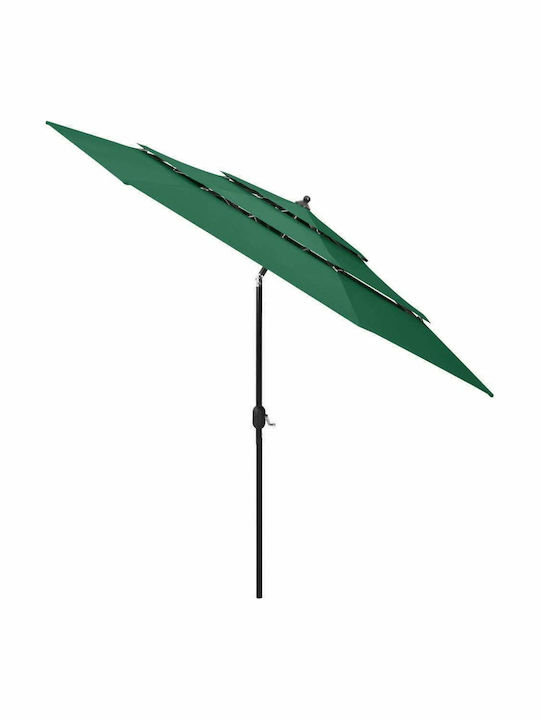 Garten- und Terrassen-Sonnenschirm Rundschreiben Aluminium Grüne Φ3m