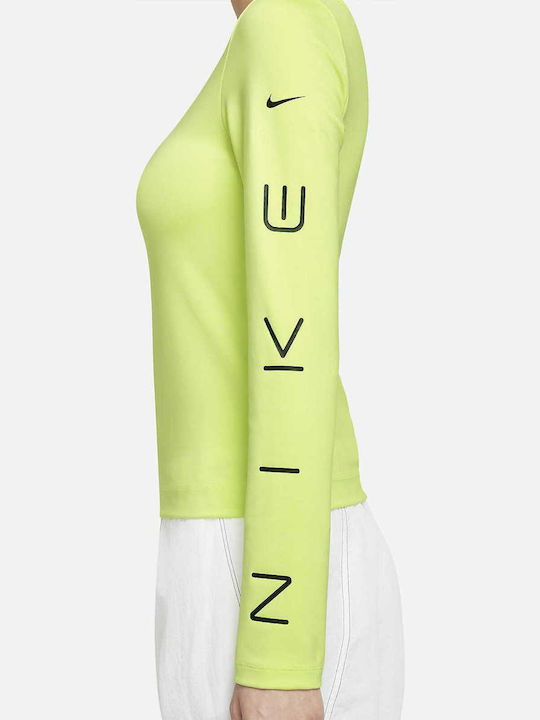 Damen Bluse mit einem Schulter Light Lemon Twist/Black