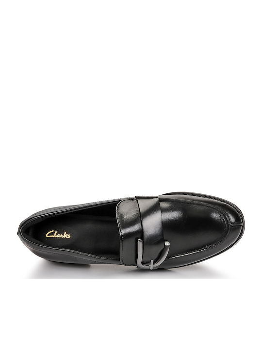 Ria Step Δερμάτινα Γυναικεία Loafers σε Μαύρο Χρώμα