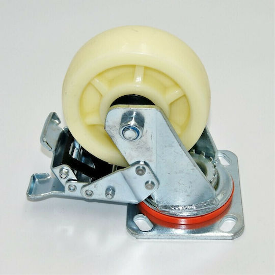 Ρόδα Περιστρεφόμενη με Φρένο 127x6mm