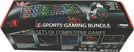 JX-K8816 4in1 Σετ Gaming Πληκτρολόγιο με RGB φωτισμό & Ποντίκι (Αγγλικό US)