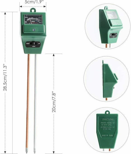 BS-0090 PH Meter 3in1 (pH Humidity Brightness) 03004PHM50CL