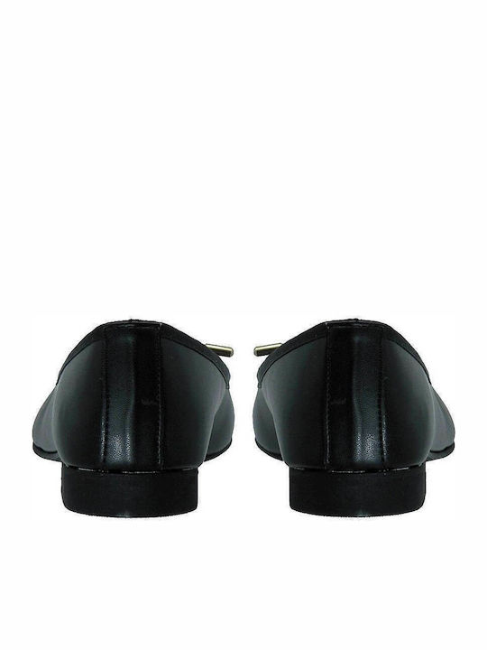 Leather Ballerinas Black
