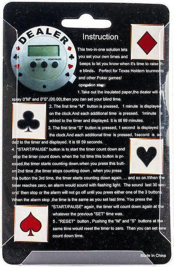 Pro Digital Dealer Ρολόι Poker Πλαστικό Λευκό