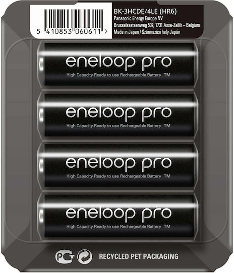 Panasonic Eneloop Pro Storage Case Rechargeable Battery AA Ni-MH 2500mAh 1.2V 4pcs