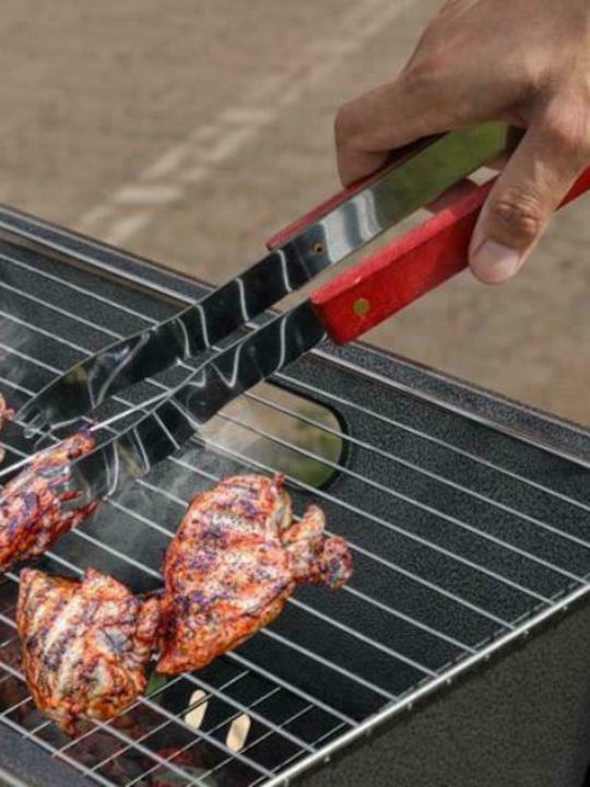 Set of 3 BBQ Tools with Spatula, Carving Fork, and Tongs 16179-12