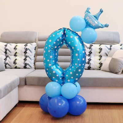 Ballon Folie Zahl Blau 40cm