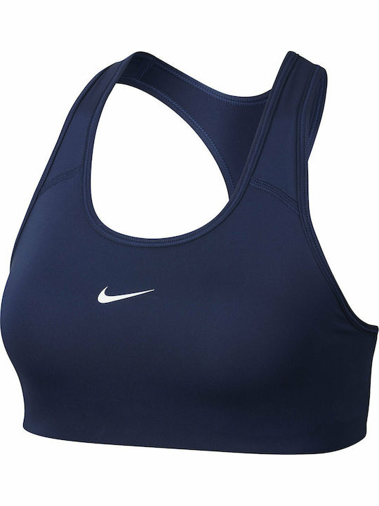 Dri-Fit Swoosh Women's Athletic Sports Bra Navy Blue with Lining and Light Padding
