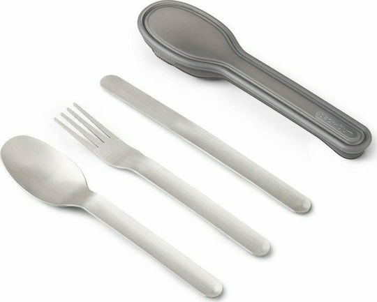 Black+Blum Black & Blum Cutlery for Camping Stainless Steel Fork-Knife-Spoon in Case