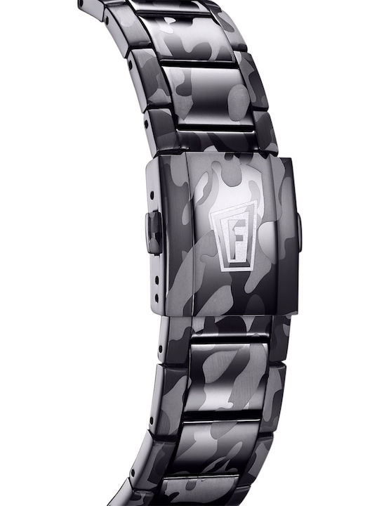Festina Connected Ανδρικό Ρολόι 45.5mm Χρονογράφος Μπαταρίας με Ασημί Μεταλλικό Μπρασελέ