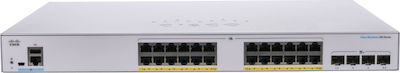 Cisco CBS350-24FP-4X-EU Verwaltet L3 PoE+ Switch mit 24 Ports Gigabit (1Gbps) Ethernet und 4 SFP Ports