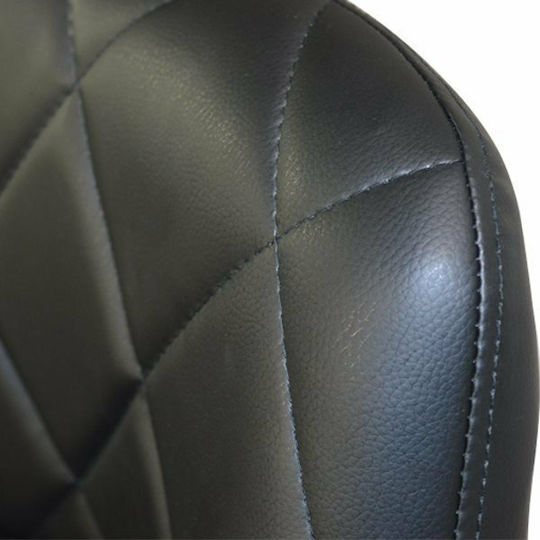 Hocker Bar mit Rückenlehne & Höhenverstellbar Black Velvet-Black Metal 2Stück 47x40x84-104cm