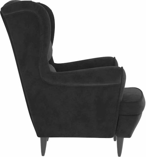 Bergère Catifelat Gri închis 81x90x96.5cm