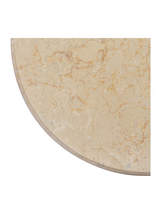 vidaXL Round Table Surface made of Marble Cream 50x50x2.5cm 149192 1pcs