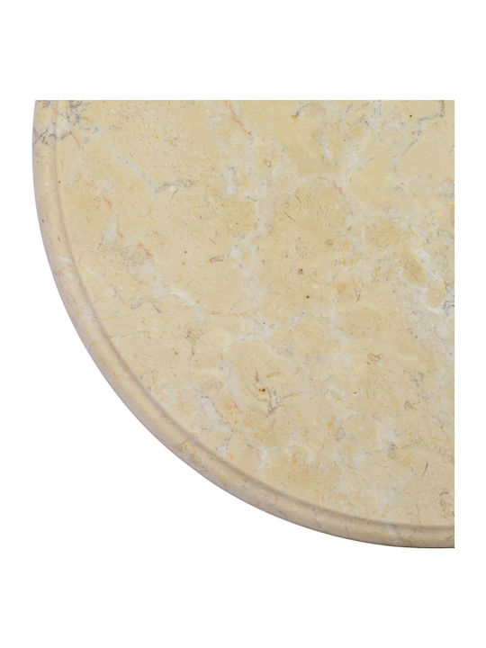 vidaXL Rotundă Suprafața mesei din Marmură Cremă 40x40x2.5cm 149189 1buc