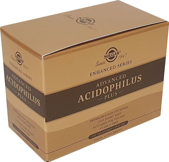 Solgar Advanced Acidophilus Plus Συμπλήρωμα με Προβιοτικά 120 φυτικές κάψουλες