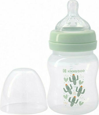 Kikka Boo Plastikflasche Gegen Koliken mit Silikonsauger für 3+ Monate Mint Dinosaurier 240ml 1Stück