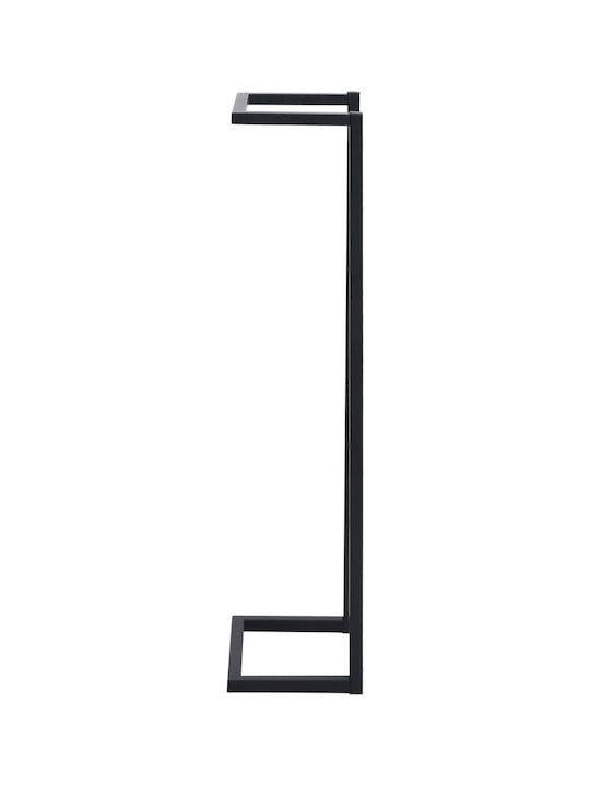 vidaXL Ραφιέρα Μπάνιου Μονή Επιτοίχια ​25x95cm Μαύρη