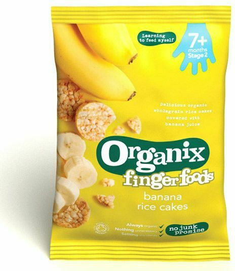 Organix Rice Cakes Fingerfoods Rice Cakes with Flavor Banana Sugar Free 50gr for 7+ months
