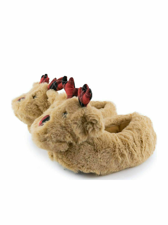 Love4shoes Kids Slipper Closed-Toe Brown