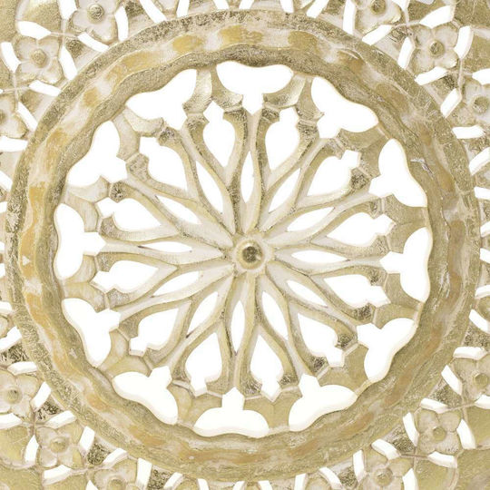 Inart Wanddekoration Gold aus Hölzernes 60x6x60cm