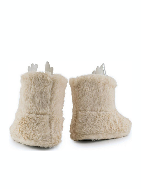 Kids Slippers Boots Beige