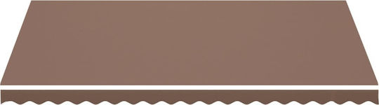 vidaXL Brown Awning Fabric with PU Coating 3x4.5m