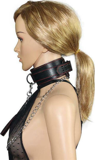 Lovetoy Collar & Leash Bondage Collar in Black Color