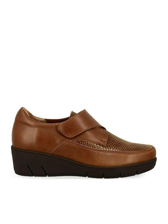 Parex Leather Women's Moccasins in Tabac Brown Color