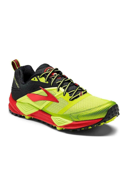 Brooks Cascadia 12 Ανδρικά Αθλητικά Παπούτσια Trail Running Κίτρινα