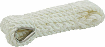 Eval Twisted 14mm Polyester Rope 30m Πρόσδεσης ή Αγκυροβολίου με Ροδάντζα Inox