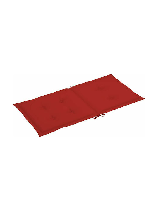 vidaXL Garden Chair Cushion with Back Red 6pcs 100x50cm.