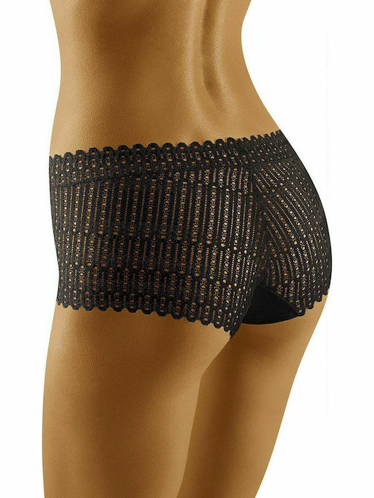 Wolbar Bari Damen Boxer mit Spitze Schwarz 126382