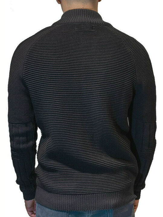 Limit 38 1964 Men's Knitted Cardigan with Zipper Black