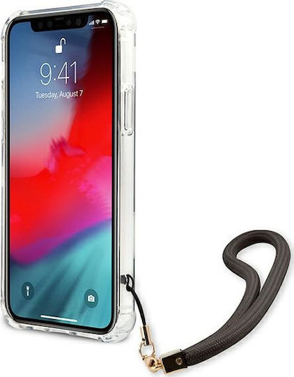 Guess Marble Umschlag Rückseite Kunststoff mit Band Gray (iPhone 12 mini)