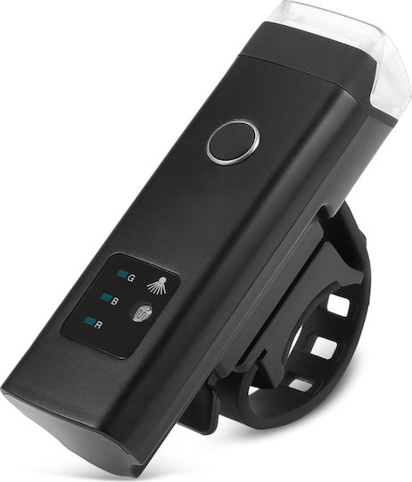 HJ-047 Rechargeable Front Bicycle Light 5 Functions