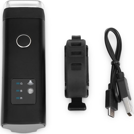 HJ-047 Rechargeable Front Bicycle Light 5 Functions