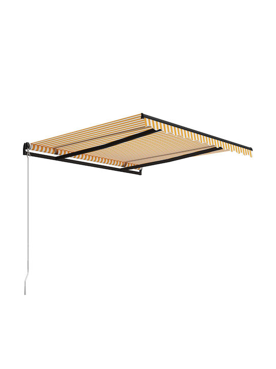 vidaXL Τέντα Βεράντας Κίτρινο / Λευκό 3x2.5m