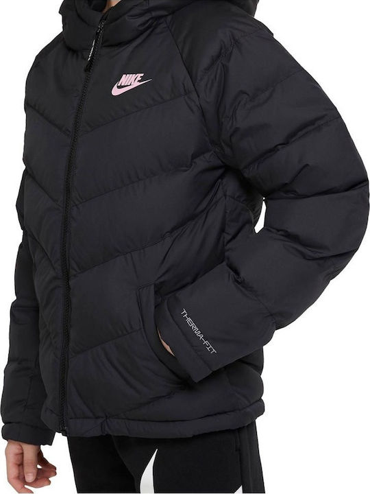 Geci Pentru Copii Sport Scurt Cu Glugă Negru Sportswear