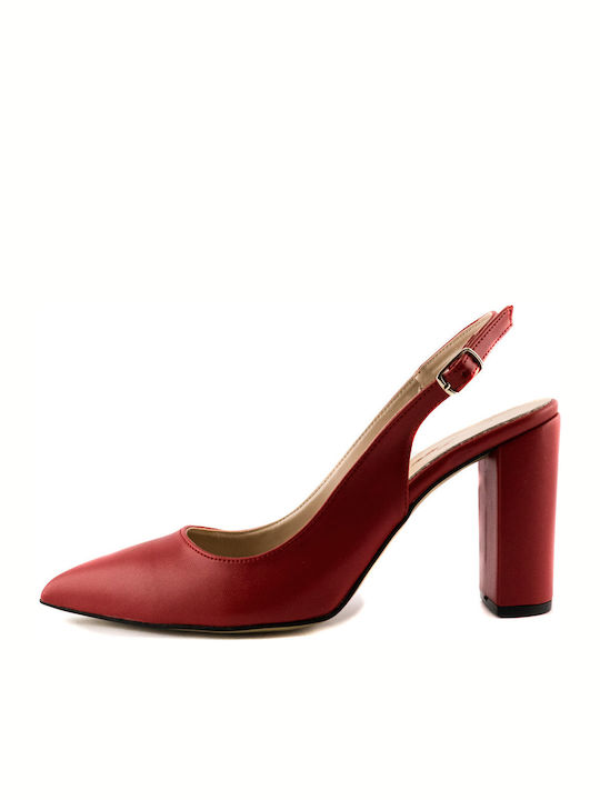 Perla Pointed Toe Red High Heels 9155-0762-000014