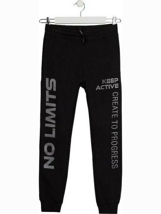 Losan Copilăresc Pantalon de Trening Negru 1buc