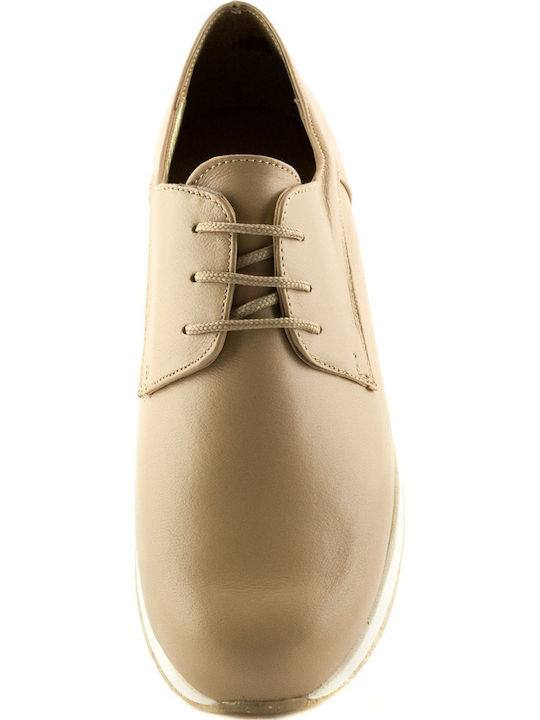 141 Γυναικεία Oxfords σε Μπεζ Χρώμα