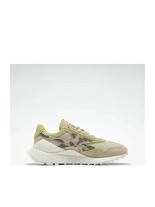 Reebok Classic Leather Legacy AZ Γυναικεία Chunky Sneakers Modern Beige / Acid Yellow / Chalk