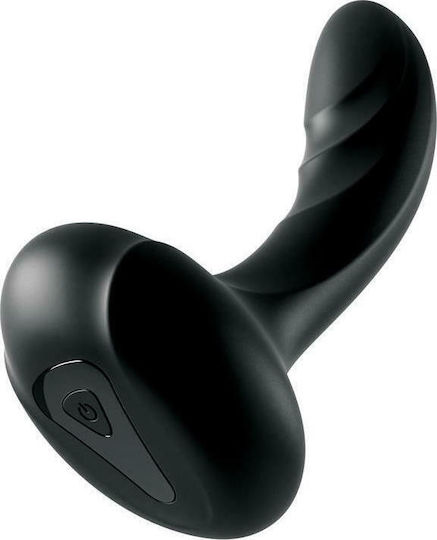 Pipedream Sir Richards Control Ultimate Silicone P-spot Massager Anal Dildo with Vibration Black 13.9cm