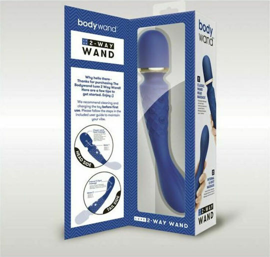Bodywand Luxe 2-Way Massage Wand Vibrator Large Δονητής Μασάζ Blue
