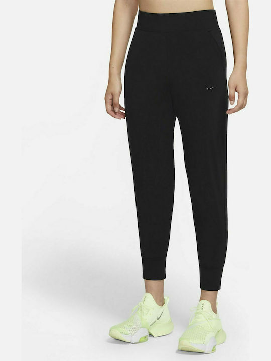 Nike Dri-Fit Bliss Luxe Pantaloni de trening pentru femei cu cauciuc Negru